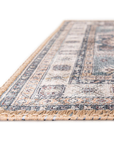 Washable Soft Green 9' 5 x 13' 1 Timeless Rectangle Area Rug Easy to Clean Stain Resistant & Durable Traditional Classic Vintage Design Carpet for Sale at Rug Engine