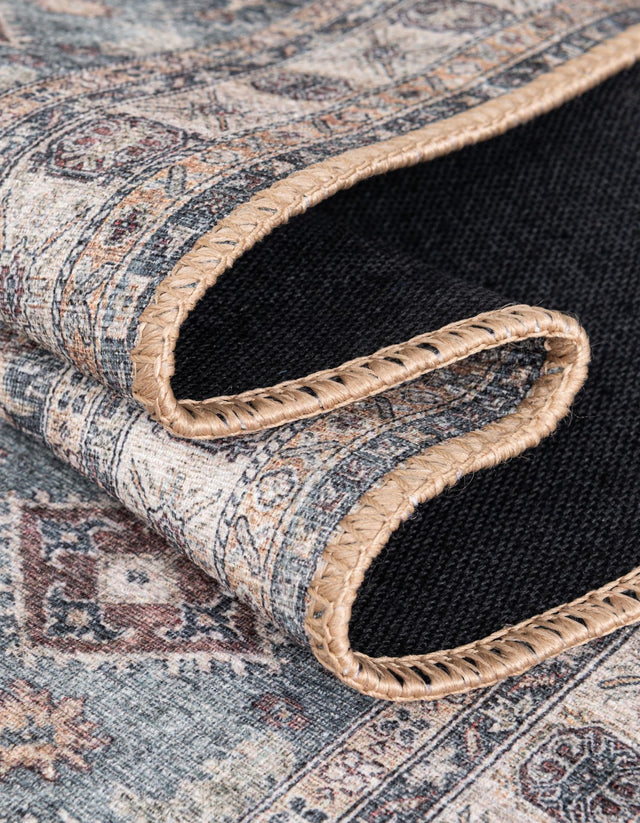 Washable Soft Green 5' 1 x 8' Timeless Rectangle Area Rug Easy to Clean Stain Resistant & Durable Traditional Classic Vintage Design Carpet for Sale at Rug Engine