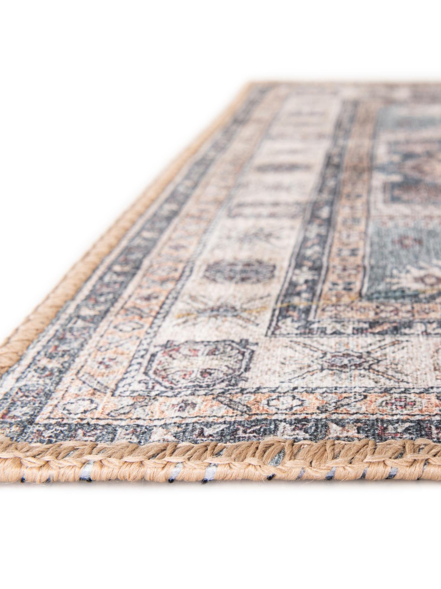 Washable Soft Green 2' x 8' Timeless Runner Area Rug Easy to Clean Stain Resistant & Durable Traditional Classic Vintage Design Carpet for Sale at Rug Engine