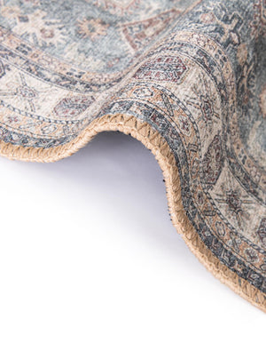 Washable Soft Green 2' 7 x 12' Timeless Runner Area Rug Easy to Clean Stain Resistant & Durable Traditional Classic Vintage Design Carpet for Sale at Rug Engine
