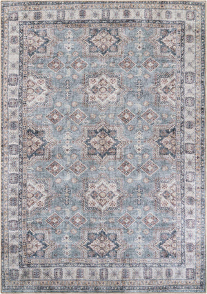 Washable Soft Green 8' 4 x 12' Timeless Rectangle Area Rug Easy to Clean Stain Resistant & Durable Traditional Classic Vintage Design Carpet for Sale at Rug Engine