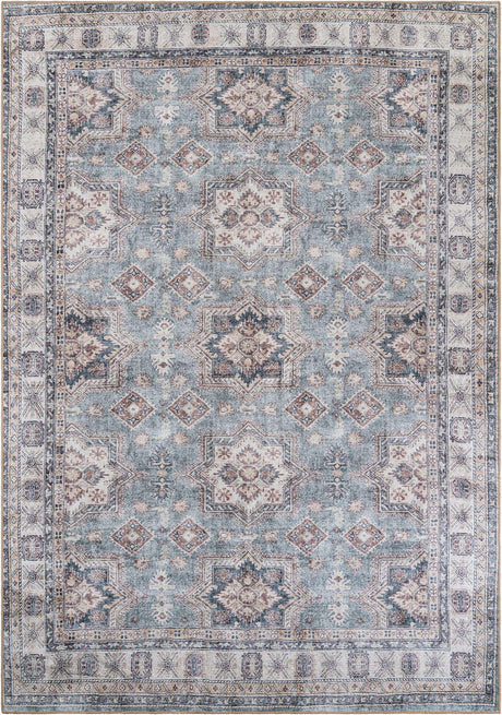 Washable Soft Green 8' 4 x 12' Timeless Rectangle Area Rug Easy to Clean Stain Resistant & Durable Traditional Classic Vintage Design Carpet for Sale at Rug Engine