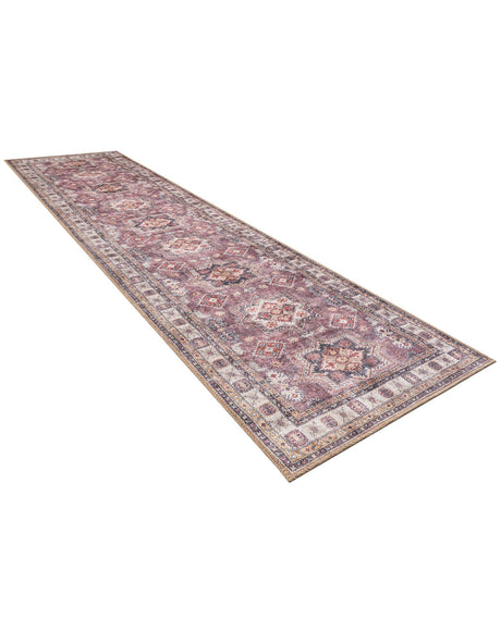 Washable Antique Rose Pink 2' 7 x 10' Timeless Runner Area Rug Easy to Clean Stain Resistant & Durable Traditional Classic Vintage Design Carpet for Sale at Rug Engine