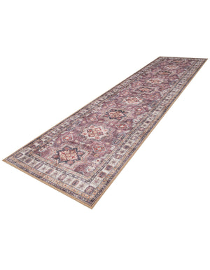 Washable Antique Rose Pink 2' 7 x 10' Timeless Runner Area Rug Easy to Clean Stain Resistant & Durable Traditional Classic Vintage Design Carpet for Sale at Rug Engine