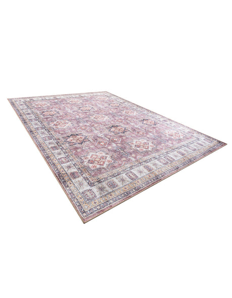 Washable Antique Rose Pink 9' 5 x 13' 1 Timeless Rectangle Area Rug Easy to Clean Stain Resistant & Durable Traditional Classic Vintage Design Carpet for Sale at Rug Engine
