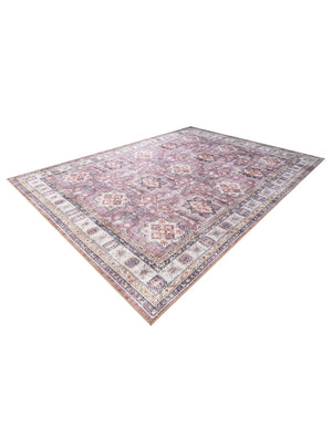 Washable Antique Rose Pink 9' 5 x 13' 1 Timeless Rectangle Area Rug Easy to Clean Stain Resistant & Durable Traditional Classic Vintage Design Carpet for Sale at Rug Engine