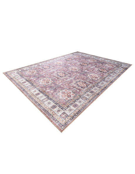 Washable Antique Rose Pink 9' 5 x 13' 1 Timeless Rectangle Area Rug Easy to Clean Stain Resistant & Durable Traditional Classic Vintage Design Carpet for Sale at Rug Engine