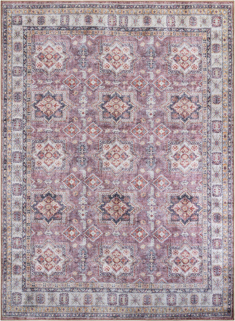 Washable Antique Rose Pink 9' 5 x 13' 1 Timeless Rectangle Area Rug Easy to Clean Stain Resistant & Durable Traditional Classic Vintage Design Carpet for Sale at Rug Engine