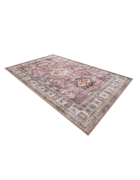 Washable Antique Rose Pink 3' 6 x 5' 6 Timeless Rectangle Area Rug Easy to Clean Stain Resistant & Durable Traditional Classic Vintage Design Carpet for Sale at Rug Engine