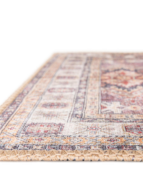 Washable Antique Rose Pink 2' 7 x 10' Timeless Runner Area Rug Easy to Clean Stain Resistant & Durable Traditional Classic Vintage Design Carpet for Sale at Rug Engine