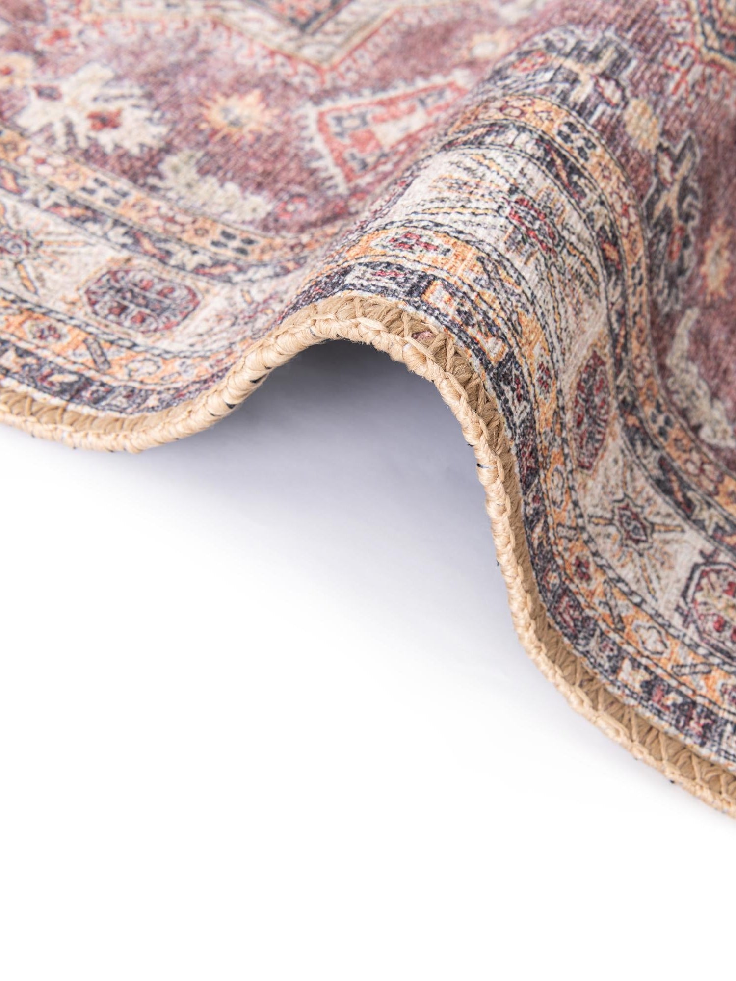 Washable Antique Rose Pink 2' 7 x 10' Timeless Runner Area Rug Easy to Clean Stain Resistant & Durable Traditional Classic Vintage Design Carpet for Sale at Rug Engine