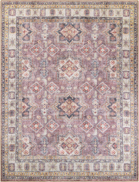 Washable Antique Rose Pink 7' 10 x 10' Timeless Rectangle Area Rug Easy to Clean Stain Resistant & Durable Traditional Classic Vintage Design Carpet for Sale at Rug Engine