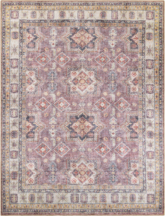 Washable Antique Rose Pink 7' 10 x 10' Timeless Rectangle Area Rug Easy to Clean Stain Resistant & Durable Traditional Classic Vintage Design Carpet for Sale at Rug Engine