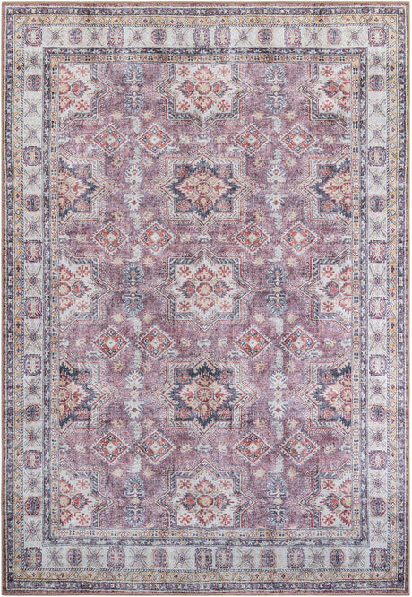 Washable Antique Rose Pink 8' 4 x 12' Timeless Rectangle Area Rug Easy to Clean Stain Resistant & Durable Traditional Classic Vintage Design Carpet for Sale at Rug Engine