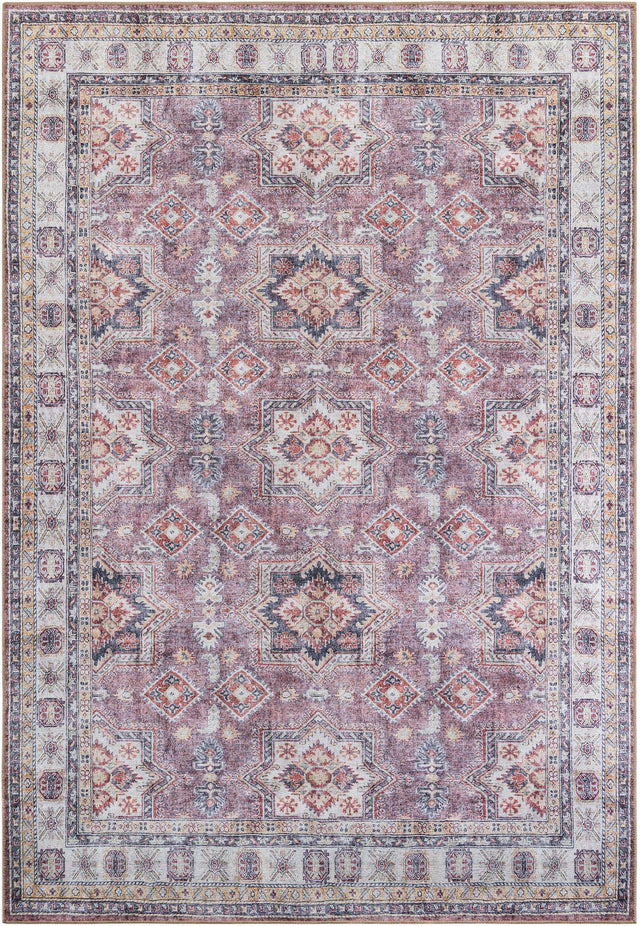 Washable Antique Rose Pink 8' 4 x 12' Timeless Rectangle Area Rug Easy to Clean Stain Resistant & Durable Traditional Classic Vintage Design Carpet for Sale at Rug Engine
