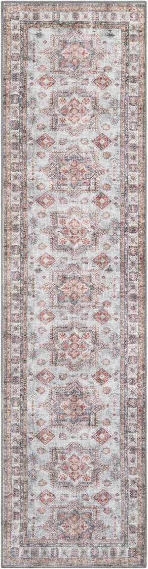 Washable Ivory 2' 7 x 10' Timeless Runner Area Rug Easy to Clean Stain Resistant & Durable Traditional Classic Vintage Design Carpet for Sale at Rug Engine