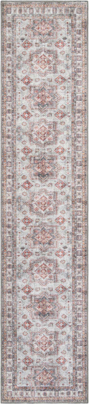 Washable Ivory 2' 7 x 12' Timeless Runner Area Rug Easy to Clean Stain Resistant & Durable Traditional Classic Vintage Design Carpet for Sale at Rug Engine