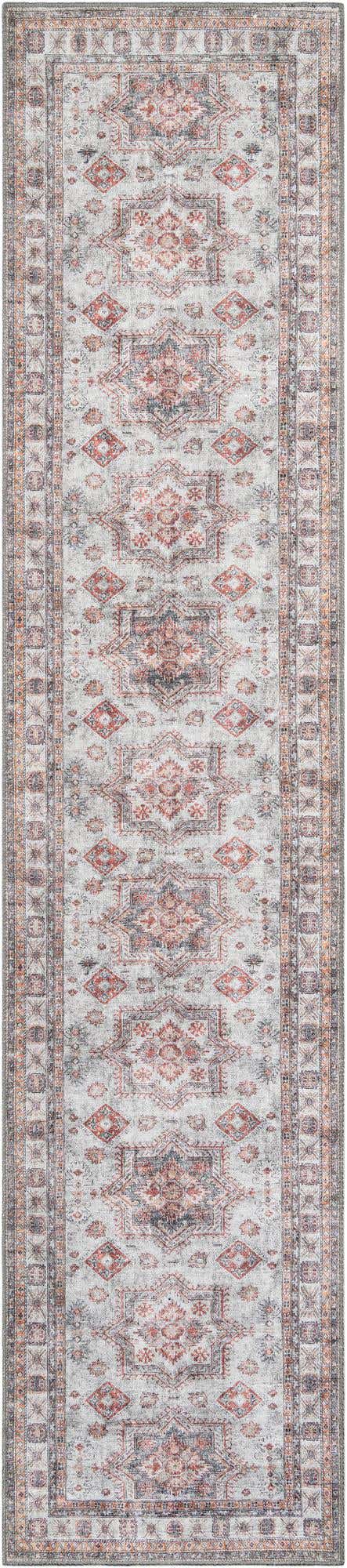Washable Ivory 2' 7 x 12' Timeless Runner Area Rug Easy to Clean Stain Resistant & Durable Traditional Classic Vintage Design Carpet for Sale at Rug Engine