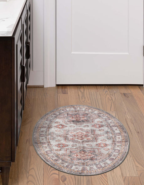 Washable Ivory 2' x 3' 1 Timeless Oval Area Rug Easy to Clean Stain Resistant & Durable Traditional Classic Vintage Design Carpet for Sale at Rug Engine