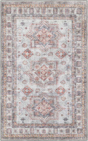 Washable Ivory 3' 6 x 5' 6 Timeless Rectangle Area Rug Easy to Clean Stain Resistant & Durable Traditional Classic Vintage Design Carpet for Sale at Rug Engine