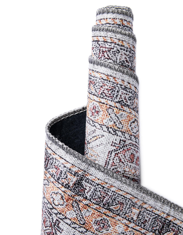 Washable Ivory 6' 1 x 9' Timeless Rectangle Area Rug Easy to Clean Stain Resistant & Durable Traditional Classic Vintage Design Carpet for Sale at Rug Engine