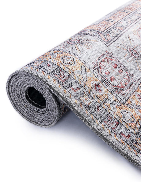 Washable Ivory 5' 1 x 8' Timeless Rectangle Area Rug Easy to Clean Stain Resistant & Durable Traditional Classic Vintage Design Carpet for Sale at Rug Engine