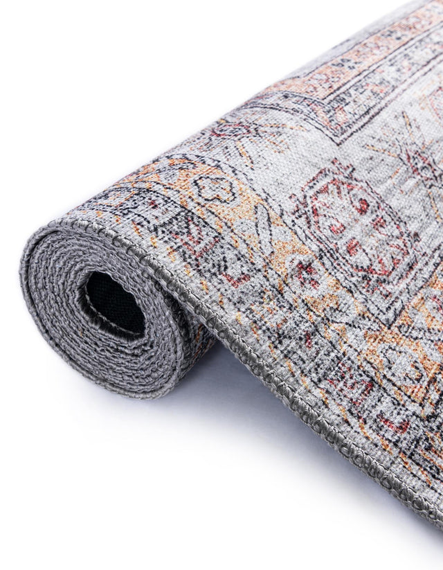 Washable Ivory 6' 1 x 9' Timeless Rectangle Area Rug Easy to Clean Stain Resistant & Durable Traditional Classic Vintage Design Carpet for Sale at Rug Engine