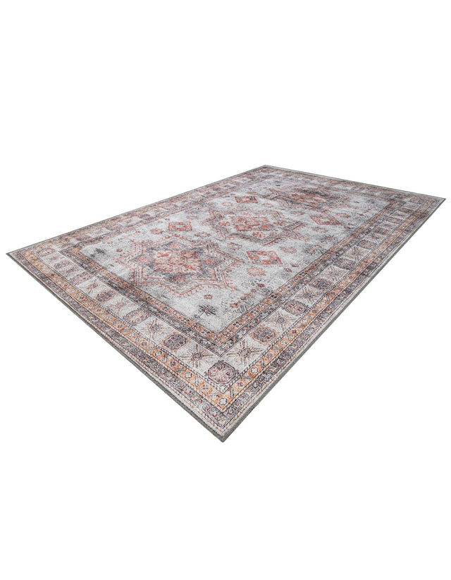 Washable Ivory 6' 1 x 9' Timeless Rectangle Area Rug Easy to Clean Stain Resistant & Durable Traditional Classic Vintage Design Carpet for Sale at Rug Engine