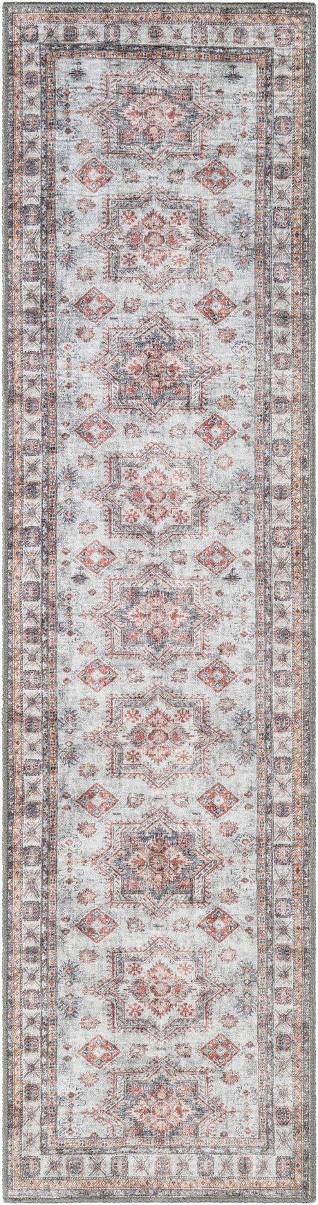 Washable Ivory 2' x 8' Timeless Runner Area Rug Easy to Clean Stain Resistant & Durable Traditional Classic Vintage Design Carpet for Sale at Rug Engine