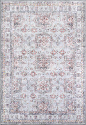 Washable Ivory 8' 4 x 12' Timeless Rectangle Area Rug Easy to Clean Stain Resistant & Durable Traditional Classic Vintage Design Carpet for Sale at Rug Engine