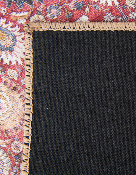 Washable Vintage Red 2' 7 x 12' Timeless Runner Area Rug Easy to Clean Stain Resistant & Durable Traditional Classic Vintage Design Carpet for Sale at Rug Engine