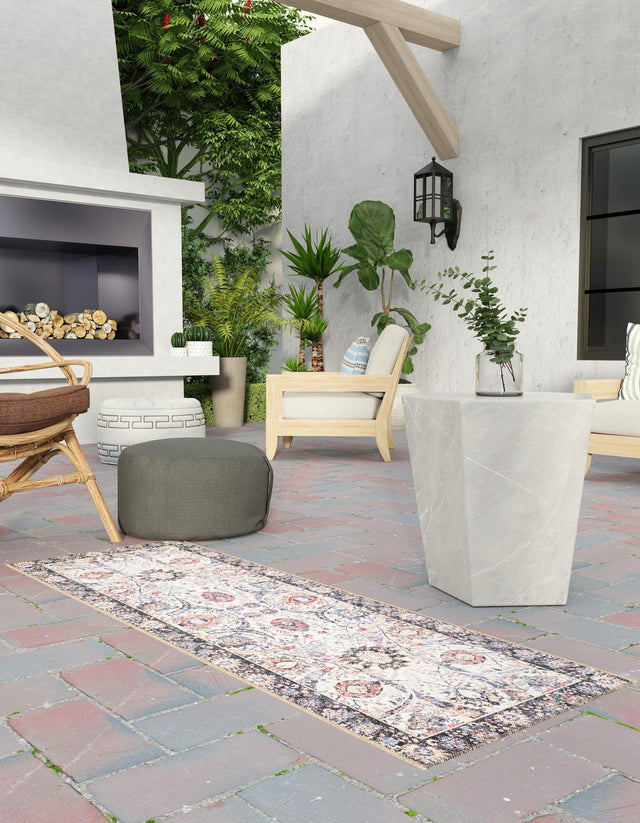Washable Ivory 2' x 6' 1 Timeless Runner Area Rug Easy to Clean Stain Resistant & Durable Traditional Classic Vintage Design Carpet for Sale at Rug Engine