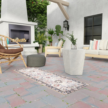 Washable Ivory 2' x 6' 1 Timeless Runner Area Rug Easy to Clean Stain Resistant & Durable Traditional Classic Vintage Design Carpet for Sale at Rug Engine