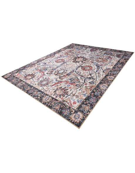 Washable Ivory 7' 10 x 10' Timeless Rectangle Area Rug Easy to Clean Stain Resistant & Durable Traditional Classic Vintage Design Carpet for Sale at Rug Engine