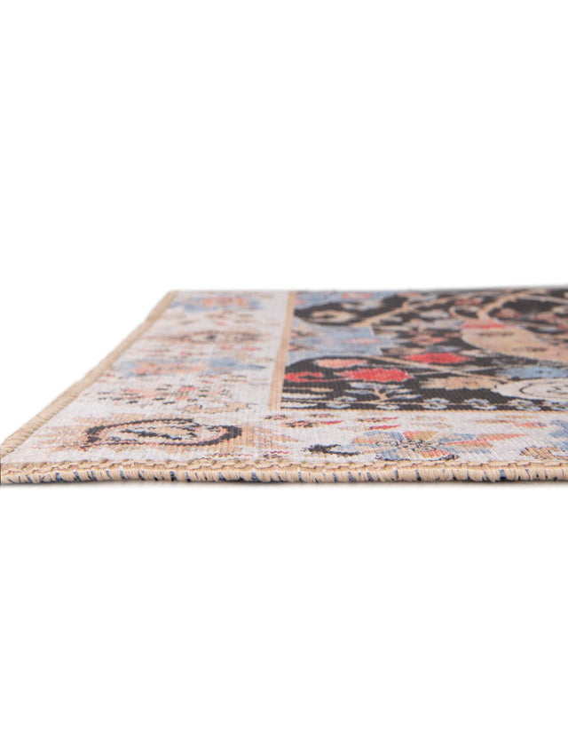 Washable Black 5' 1 x 8' Timeless Rectangle Area Rug Easy to Clean Stain Resistant & Durable Traditional Classic Vintage Design Carpet for Sale at Rug Engine