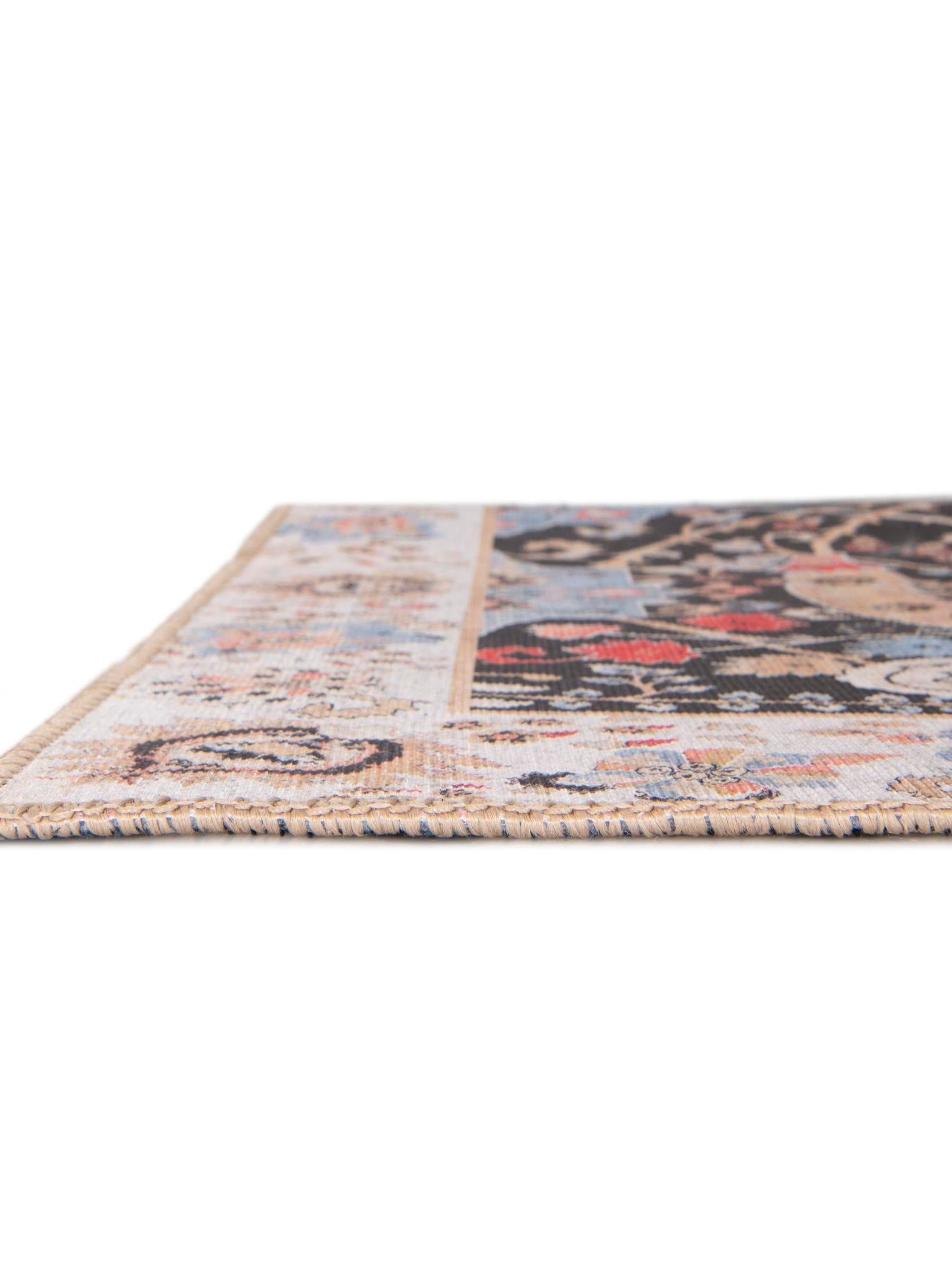 Washable Black 9' 5 x 13' 1 Timeless Rectangle Area Rug Easy to Clean Stain Resistant & Durable Traditional Classic Vintage Design Carpet for Sale at Rug Engine