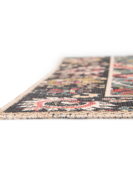 Washable Vintage Green 3' 6 x 5' 6 Timeless Rectangle Area Rug Easy to Clean Stain Resistant & Durable Traditional Classic Vintage Design Carpet for Sale at Rug Engine