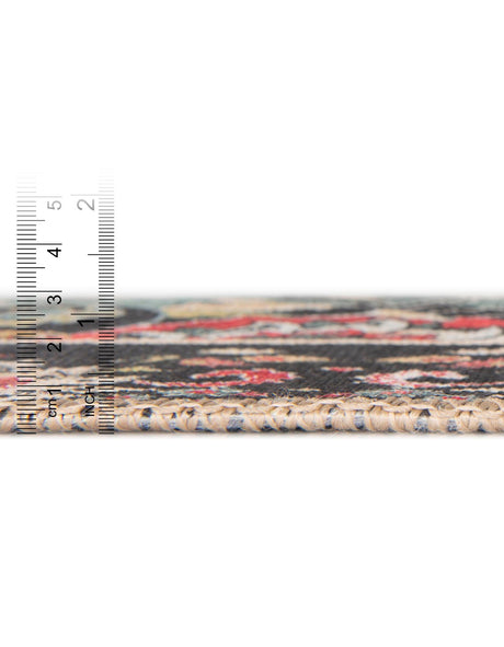 Washable Vintage Green 7' 10 x 7' 10 Timeless Square Area Rug Easy to Clean Stain Resistant & Durable Traditional Classic Vintage Design Carpet for Sale at Rug Engine