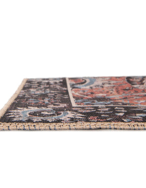 Washable Vintage Rust Red 6' 1 x 9' Timeless Rectangle Area Rug Easy to Clean Stain Resistant & Durable Traditional Classic Vintage Design Carpet for Sale at Rug Engine
