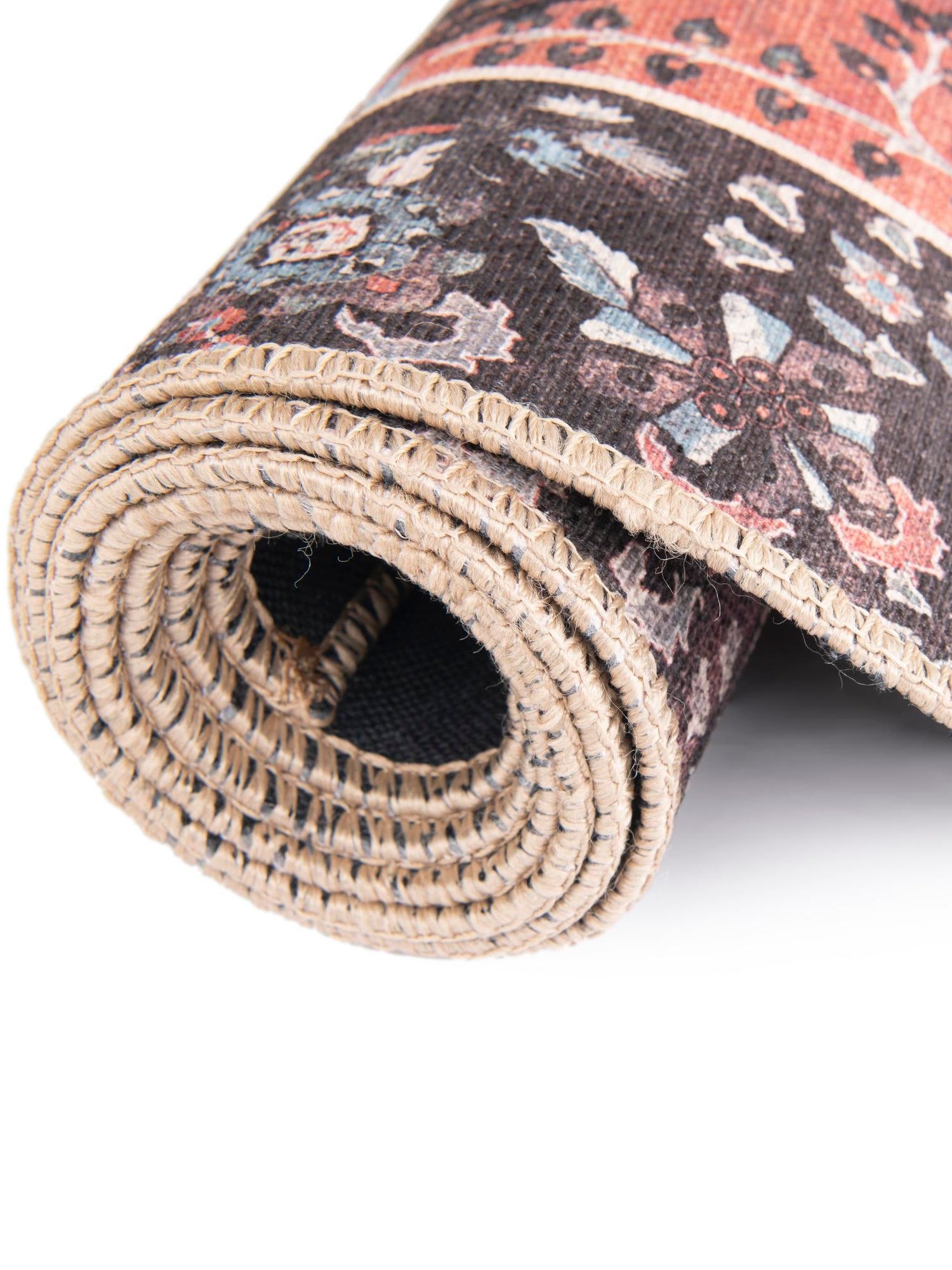 Washable Vintage Rust Red 2' 7 x 10' Timeless Runner Area Rug Easy to Clean Stain Resistant & Durable Traditional Classic Vintage Design Carpet for Sale at Rug Engine