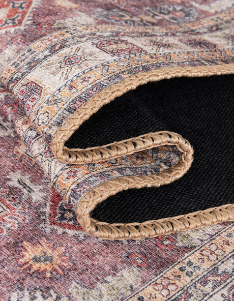 Washable Antique Rose Pink 9' 5 x 13' 1 Timeless Rectangle Area Rug Easy to Clean Stain Resistant & Durable Traditional Classic Vintage Design Carpet for Sale at Rug Engine
