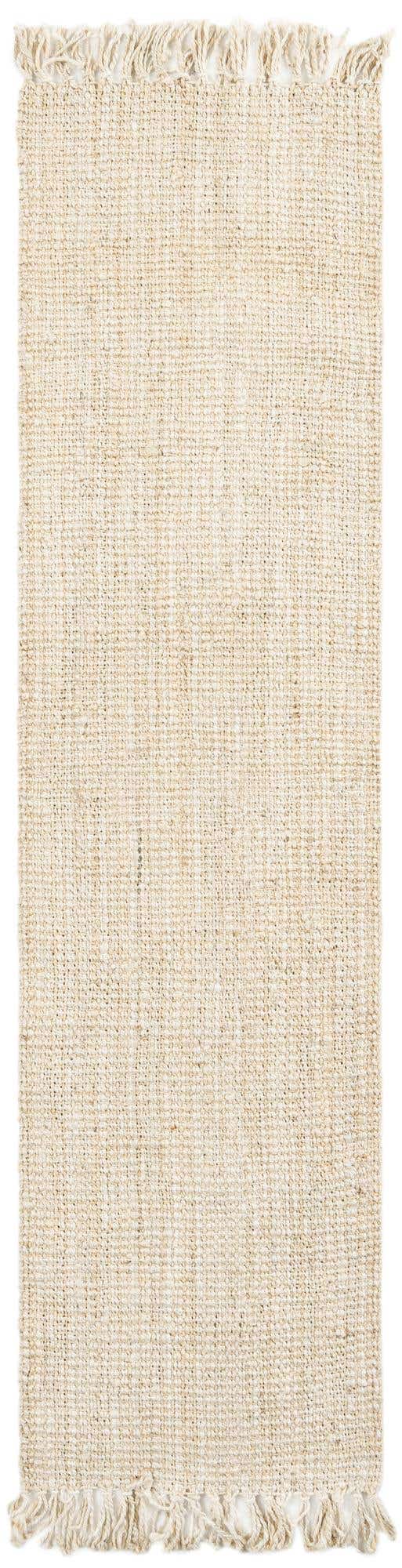 Ivory 2' 7 x 10' Chunky Jute Runner Area Rug 100% All Natural Jute Sustainable Eco-Friendly Carpet Mat for Natural Interior Design Homes for Sale at Rug Engine