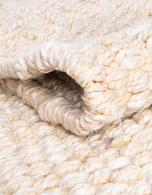 Ivory 7' 10 x 7' 10 Chunky Jute Square Area Rug 100% All Natural Jute Sustainable Eco-Friendly Carpet Mat for Natural Interior Design Homes for Sale at Rug Engine