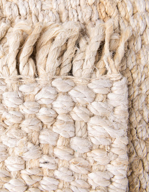 Ivory 7' 10 x 7' 10 Chunky Jute Square Area Rug 100% All Natural Jute Sustainable Eco-Friendly Carpet Mat for Natural Interior Design Homes for Sale at Rug Engine