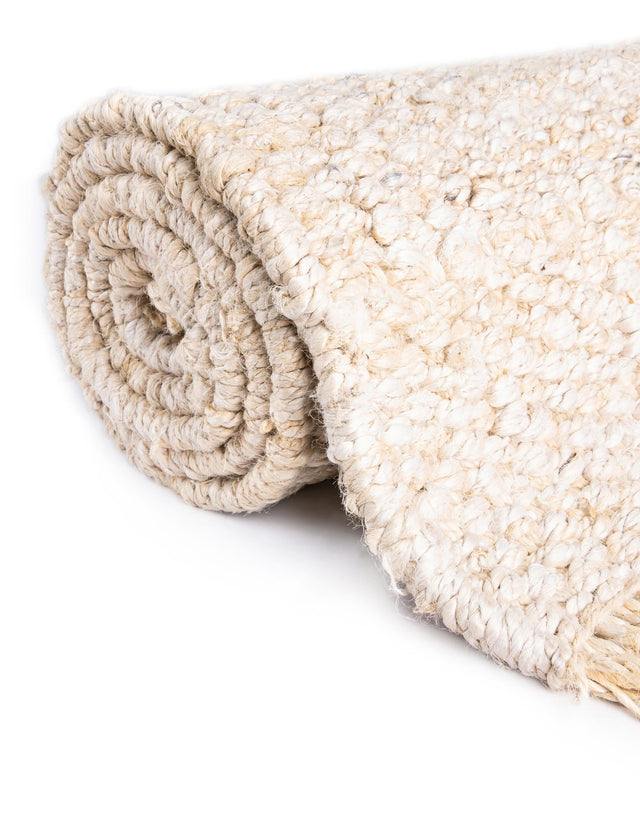 Ivory 7' 10 x 7' 10 Chunky Jute Square Area Rug 100% All Natural Jute Sustainable Eco-Friendly Carpet Mat for Natural Interior Design Homes for Sale at Rug Engine
