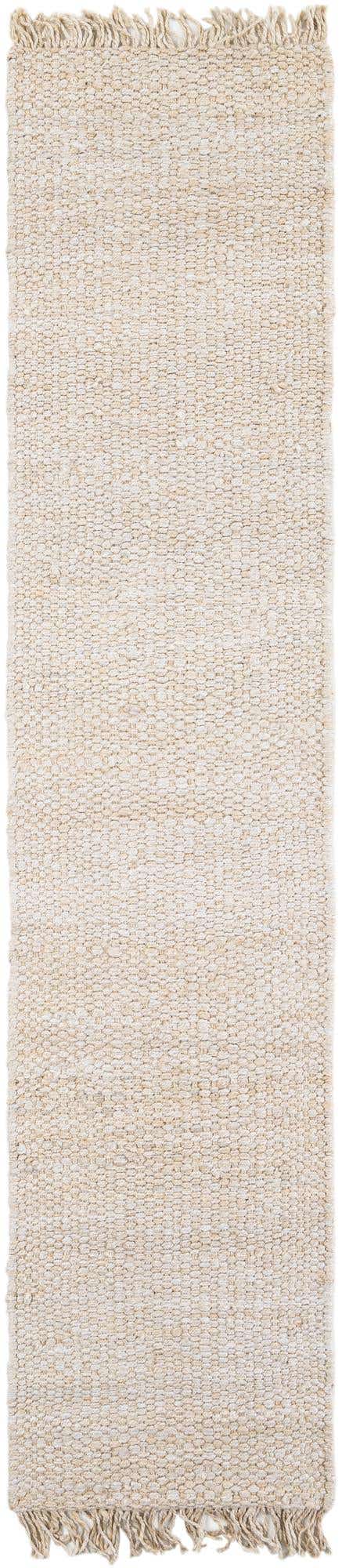 Ivory 2' 7 x 12' Chunky Jute Runner Area Rug 100% All Natural Jute Sustainable Eco-Friendly Carpet Mat for Natural Interior Design Homes for Sale at Rug Engine