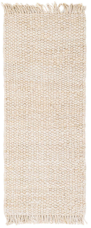 Ivory 2' x 5' 1 Chunky Jute Runner Area Rug 100% All Natural Jute Sustainable Eco-Friendly Carpet Mat for Natural Interior Design Homes for Sale at Rug Engine