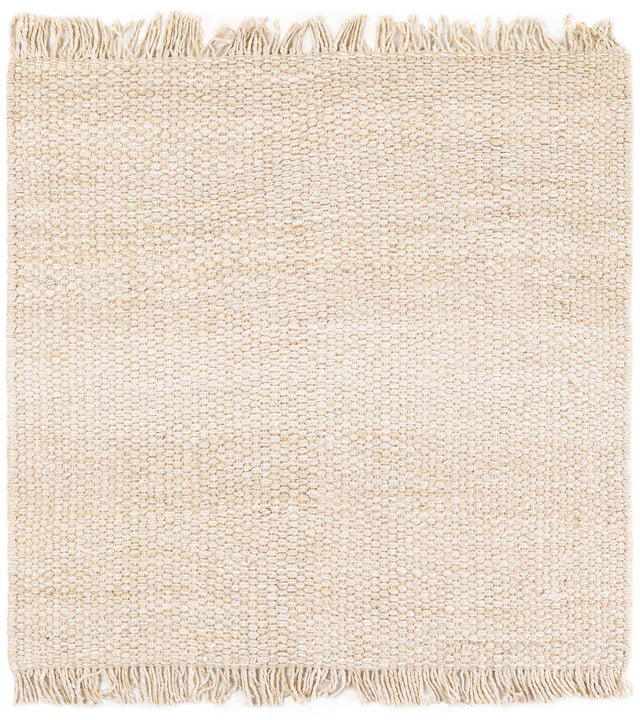 Ivory 5' 1 x 5' 1 Chunky Jute Square Area Rug 100% All Natural Jute Sustainable Eco-Friendly Carpet Mat for Natural Interior Design Homes for Sale at Rug Engine