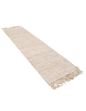 Ivory 2' x 8' Chunky Jute Runner Area Rug 100% All Natural Jute Sustainable Eco-Friendly Carpet Mat for Natural Interior Design Homes for Sale at Rug Engine