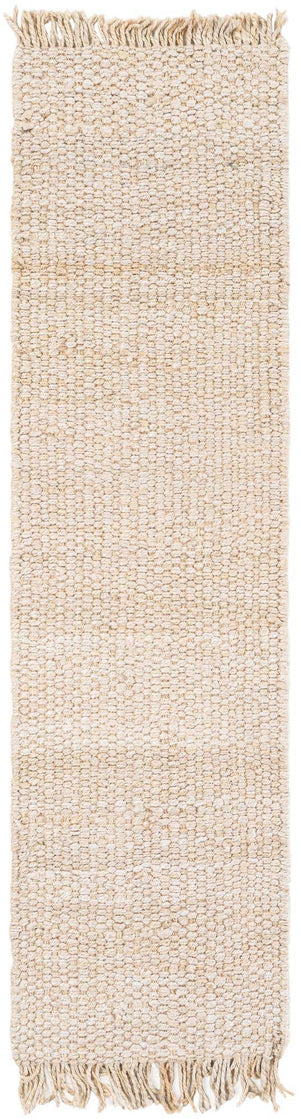 Ivory 2' x 8' Chunky Jute Runner Area Rug 100% All Natural Jute Sustainable Eco-Friendly Carpet Mat for Natural Interior Design Homes for Sale at Rug Engine